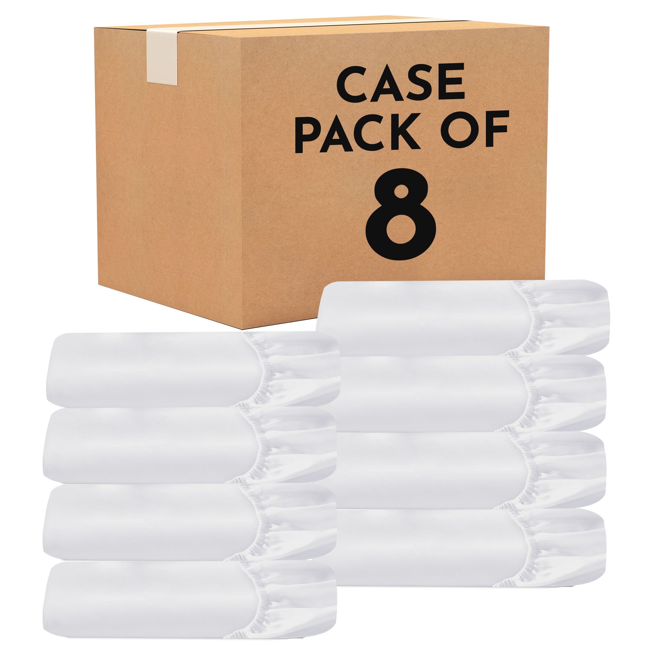 Everyday Ease Sateen Fitted Sheets 8-Pack