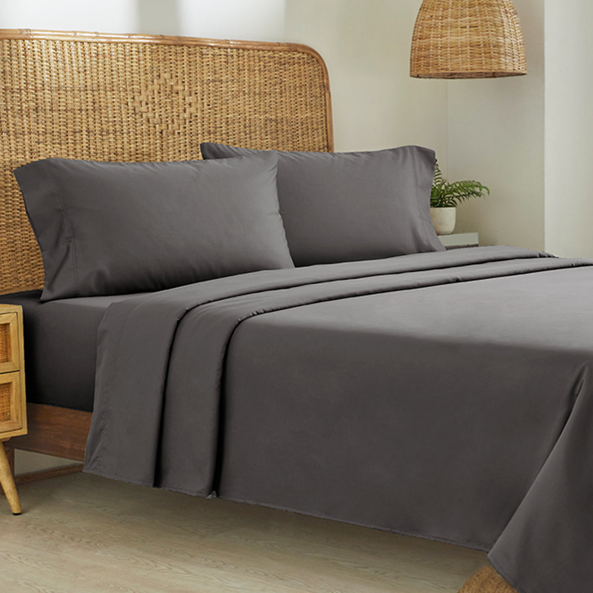 Natural Organic Percale Pillowcase Pair - California Design Den