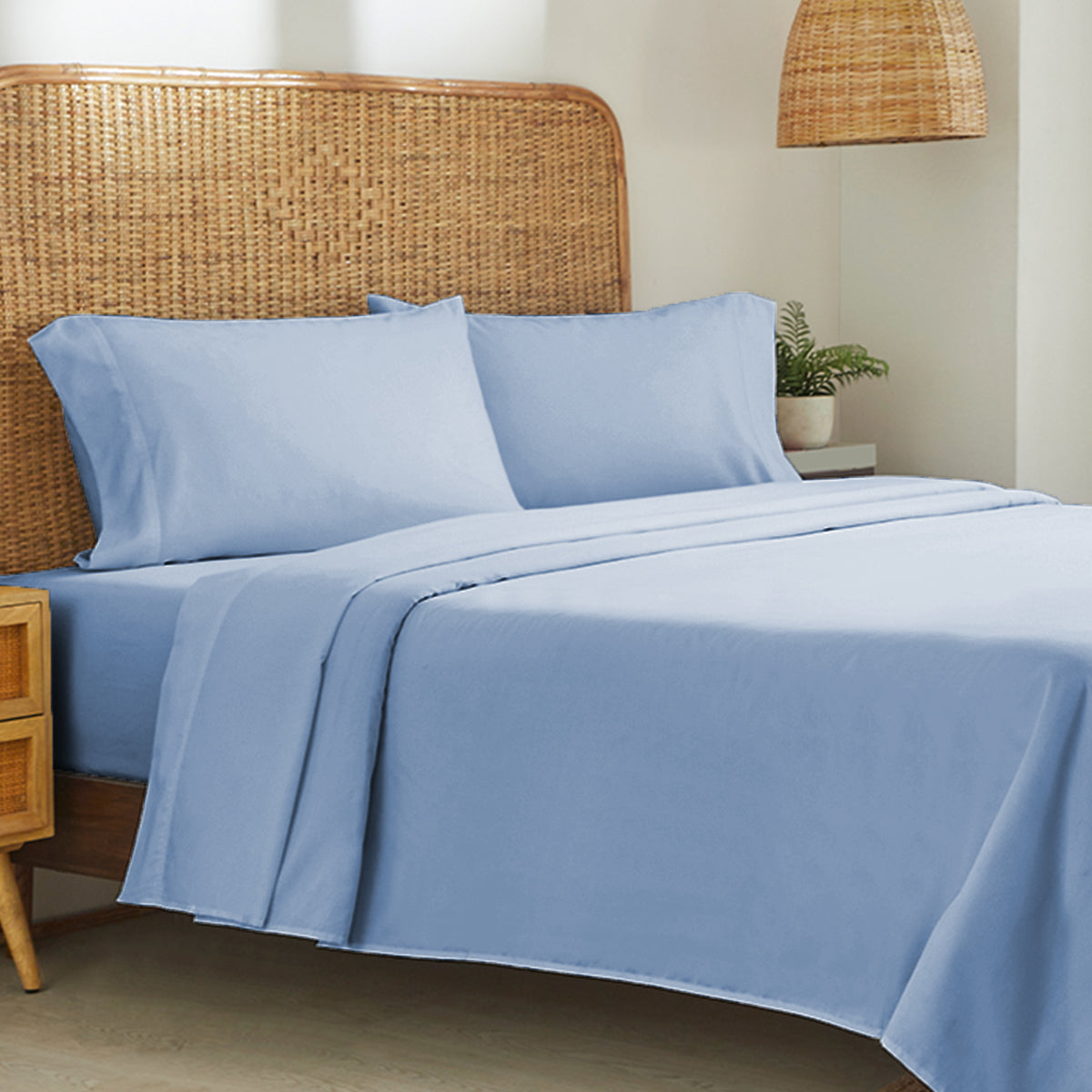 Natural Organic Percale Pillowcase Pair - California Design Den