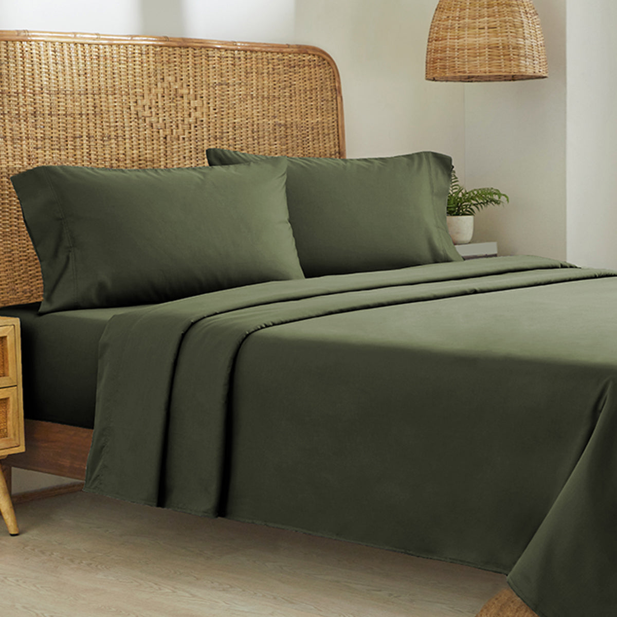 Natural Organic Percale Pillowcase Pair - California Design Den