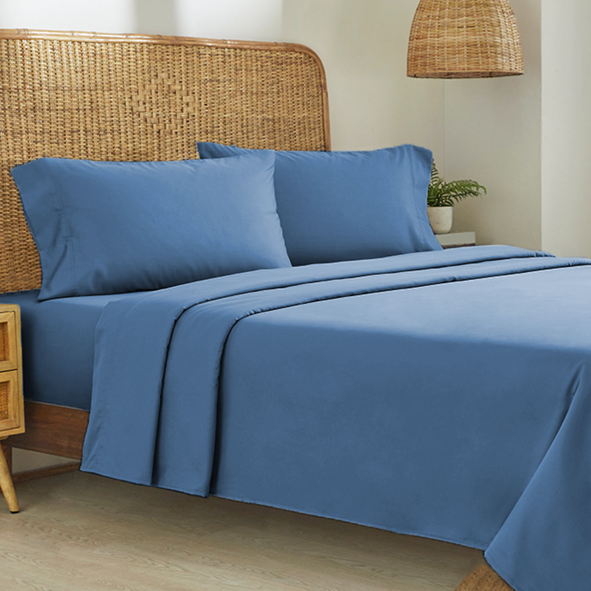 Natural Organic Percale Pillowcase Pair - California Design Den