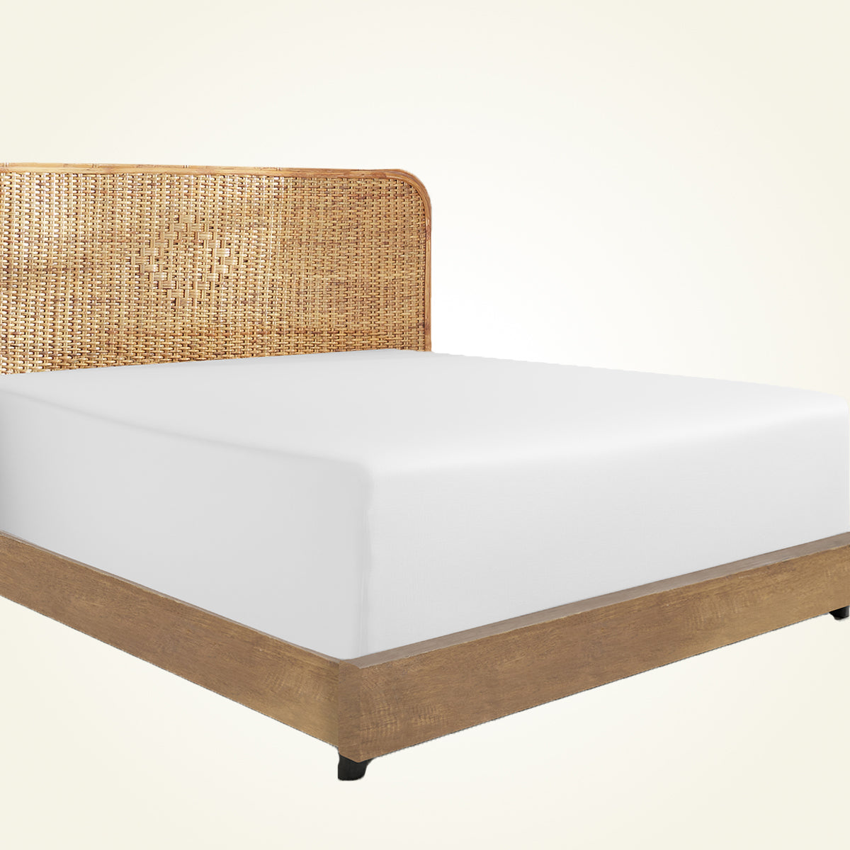 Natural Organic Percale 2-Pack Fitted Sheets - California Design Den