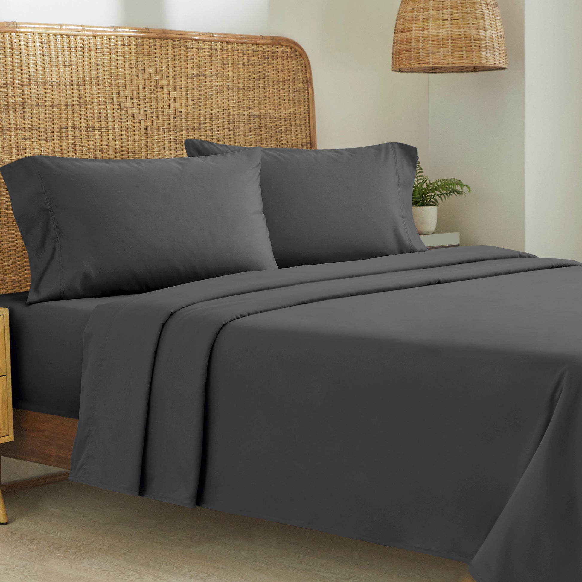 Natural Organic Percale Fitted Sheet Only - California Design Den