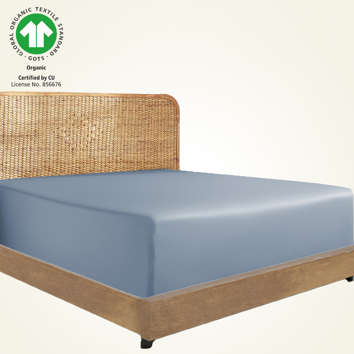 Natural Organic Percale Fitted Sheet Only - California Design Den