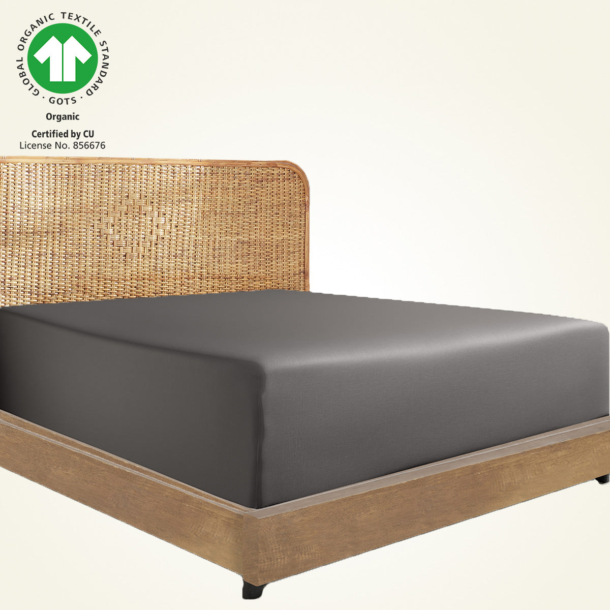 Natural Organic Percale Fitted Sheet Only - California Design Den