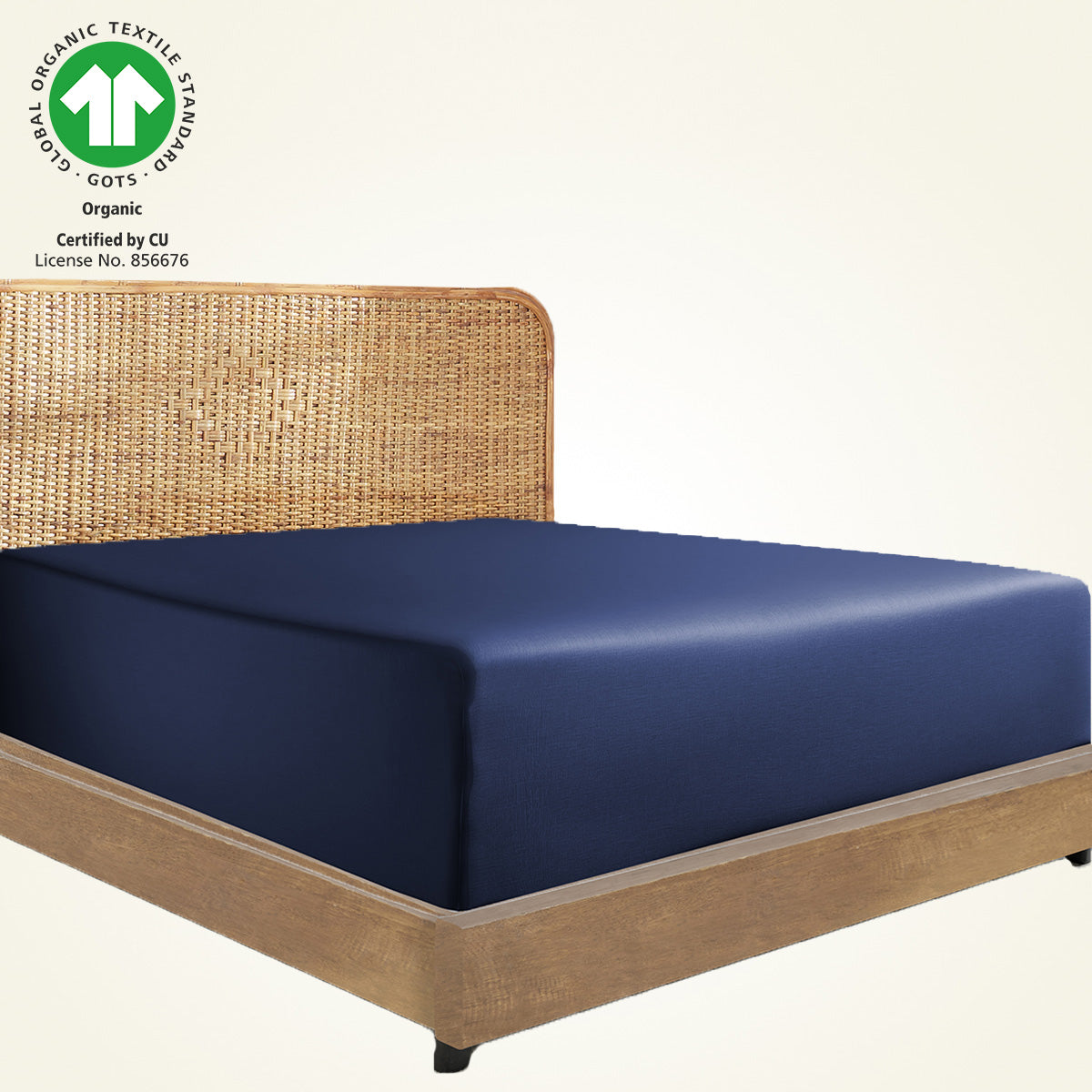 Natural Organic Percale Fitted Sheet Only - California Design Den