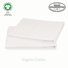 Natural Organic Cotton Percale Pillowcase Pair