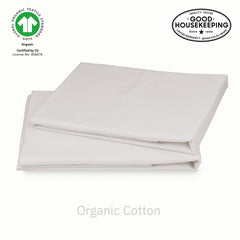 Natural Organic Cotton Percale Pillowcase Pair