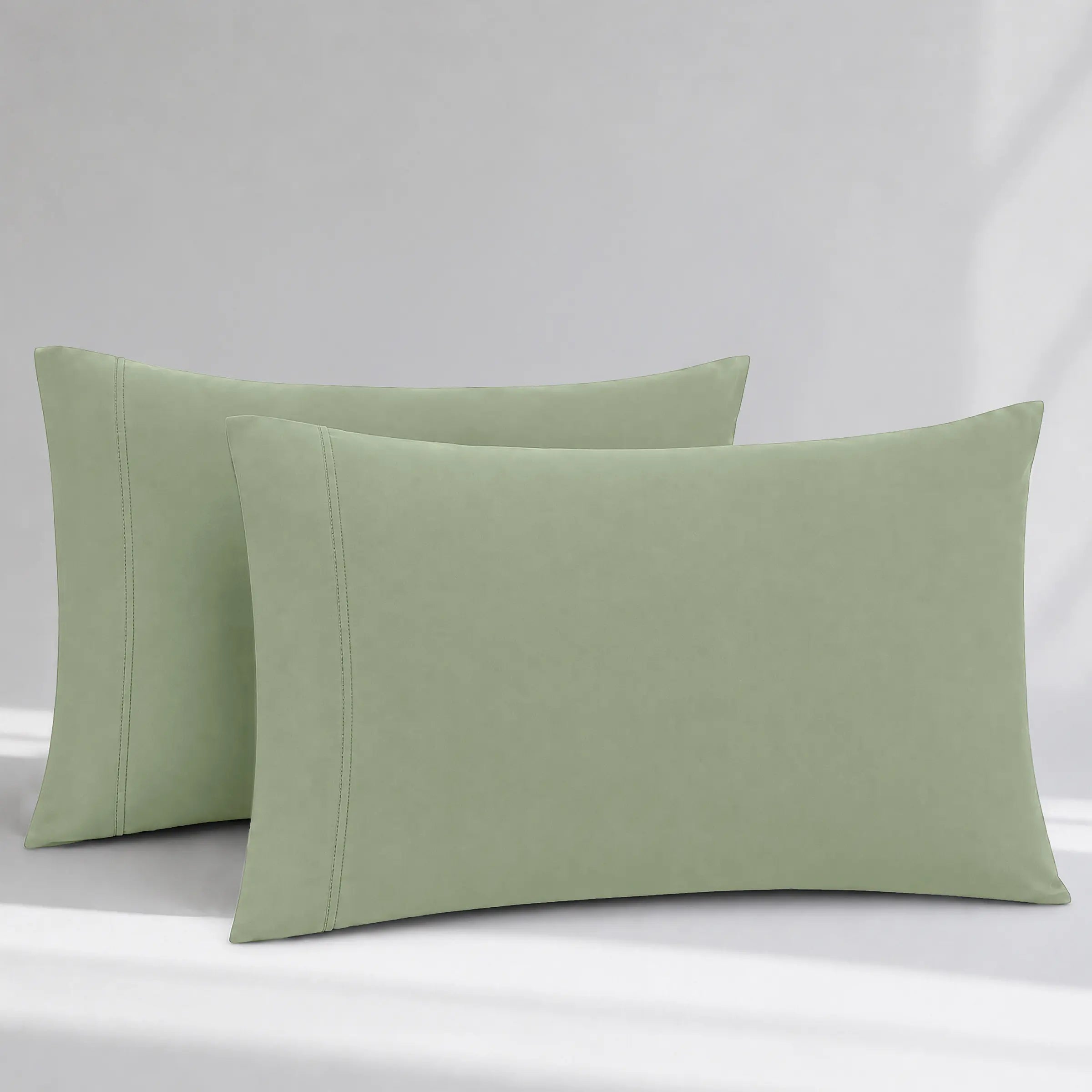 GOTS Certified, 100% Organic Cotton Sateen Pillowcase Pair