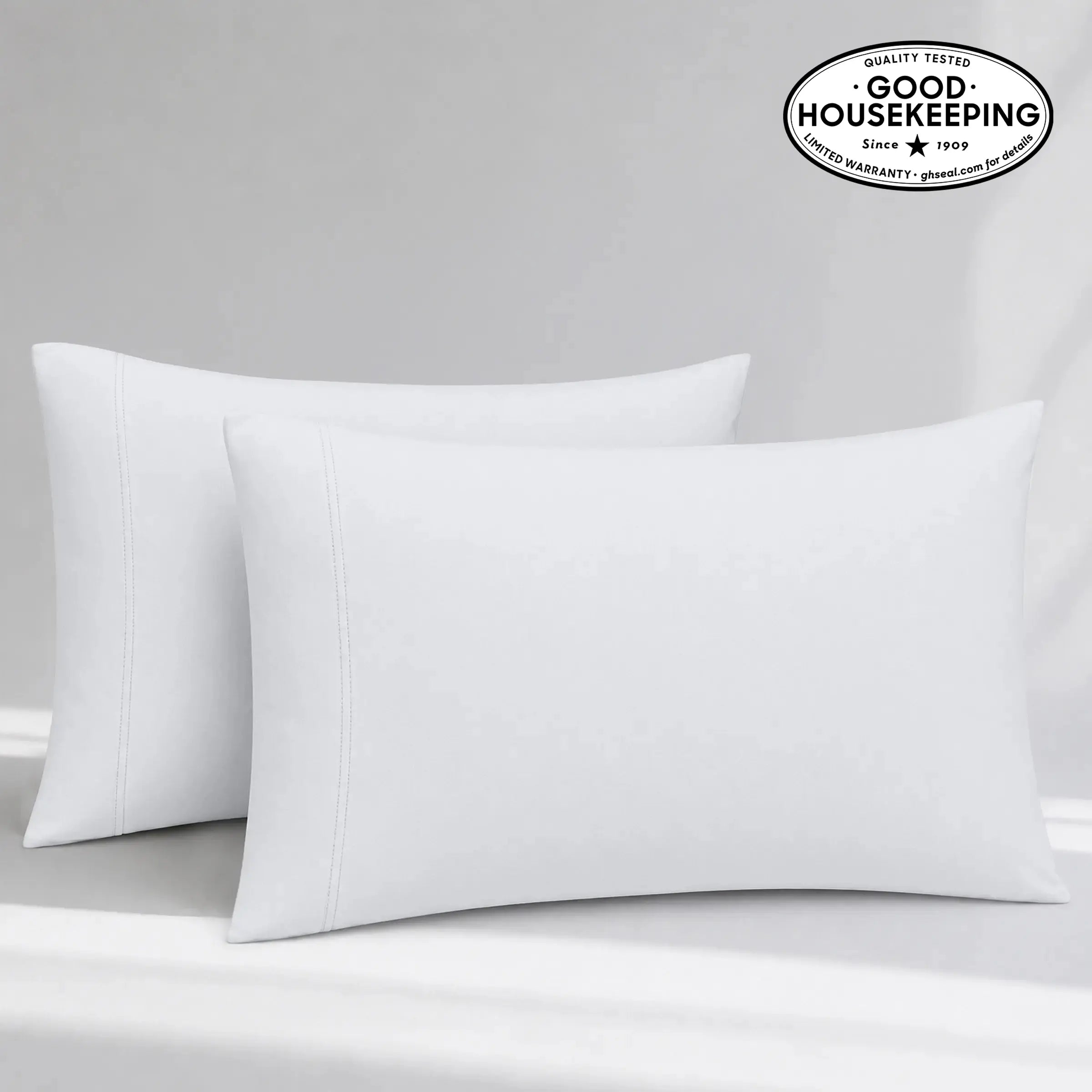 GOTS Certified, 100% Organic Cotton Sateen Pillowcase Pair