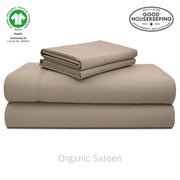 Natural Organic Cotton Sateen Sheet Set