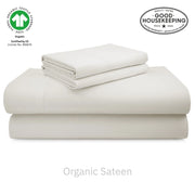 Natural Organic Cotton Sateen Sheet Set