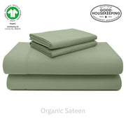 Natural Organic Cotton Sateen Sheet Set