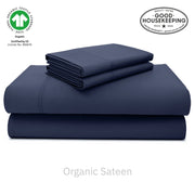 Natural Organic Cotton Sateen Sheet Set