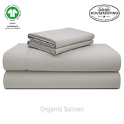 Natural Organic Cotton Sateen Sheet Set
