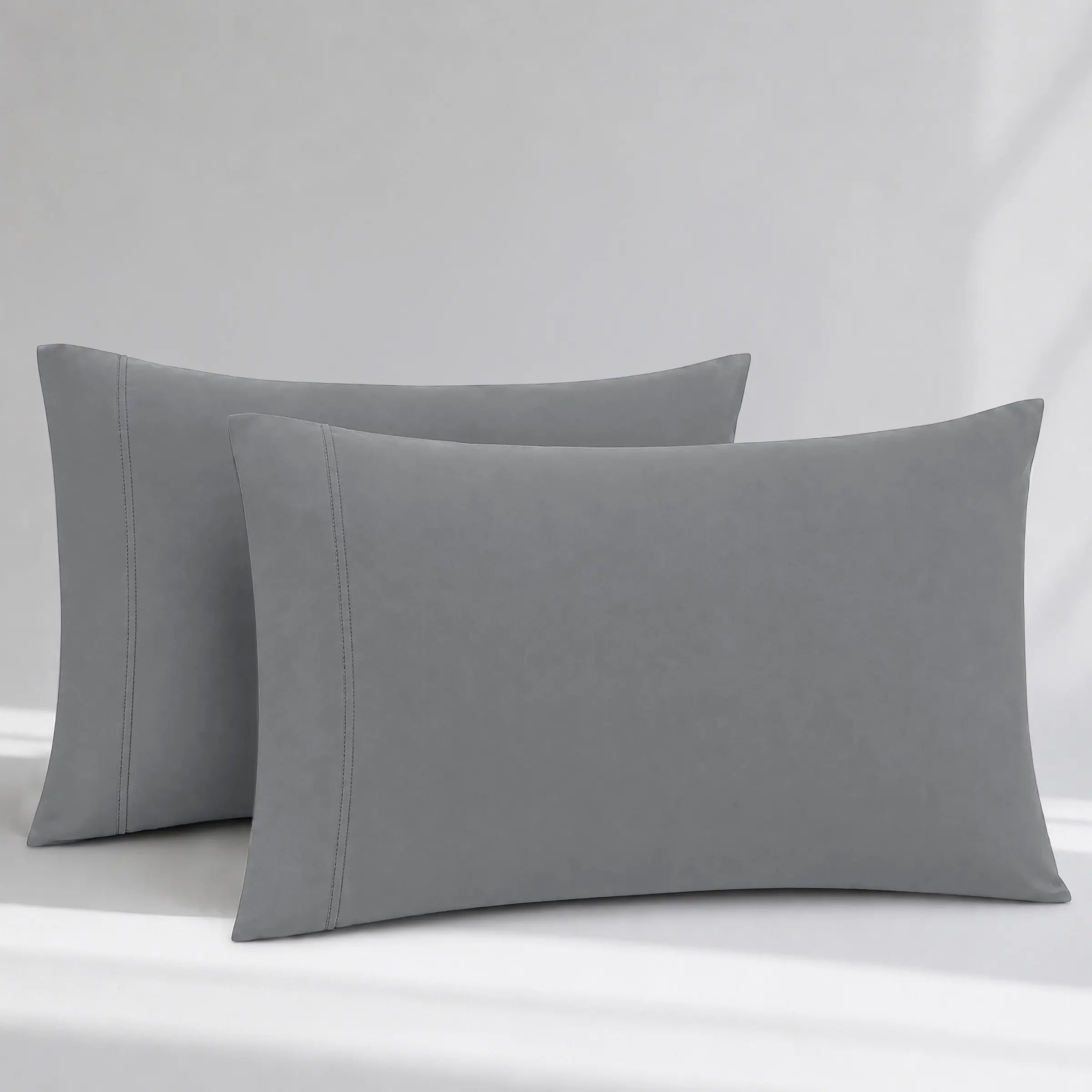 GOTS Certified, 100% Organic Cotton Sateen Pillowcase Pair