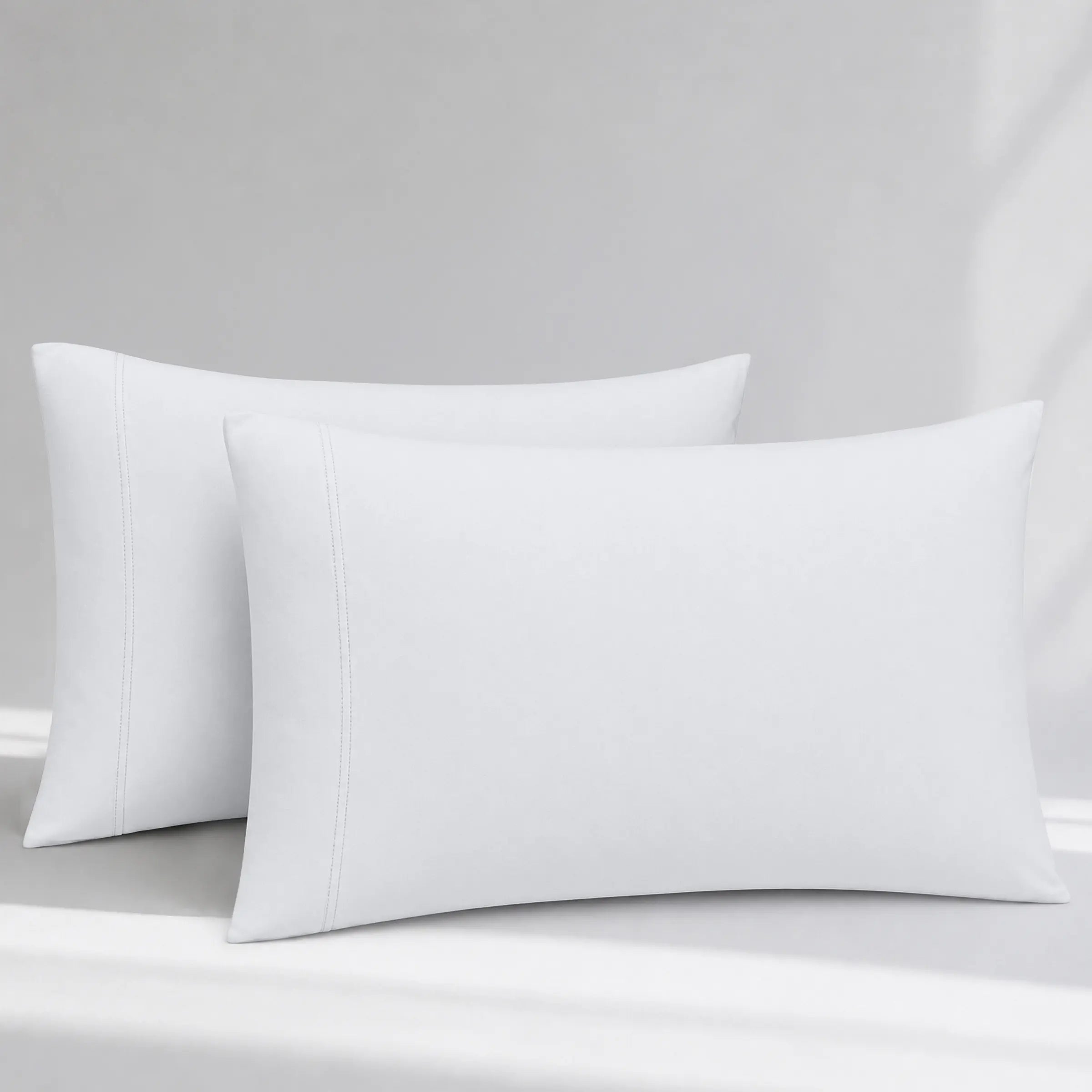 GOTS Certified, 100% Organic Cotton Sateen Pillowcase Pair