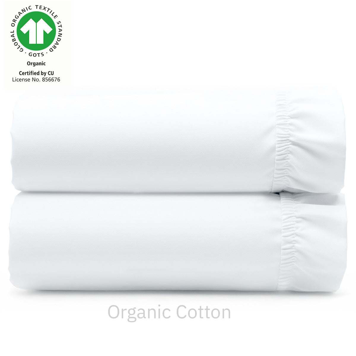 Natural Organic Percale 2-Pack Fitted Sheets - California Design Den
