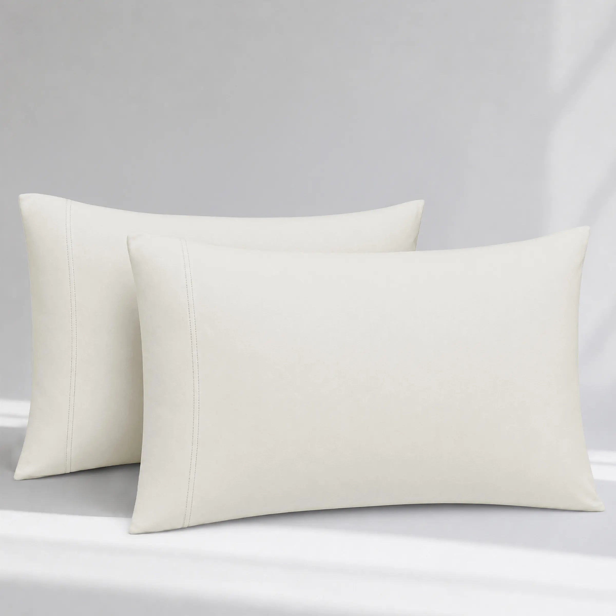 GOTS Certified, 100% Organic Cotton Sateen Pillowcase Pair