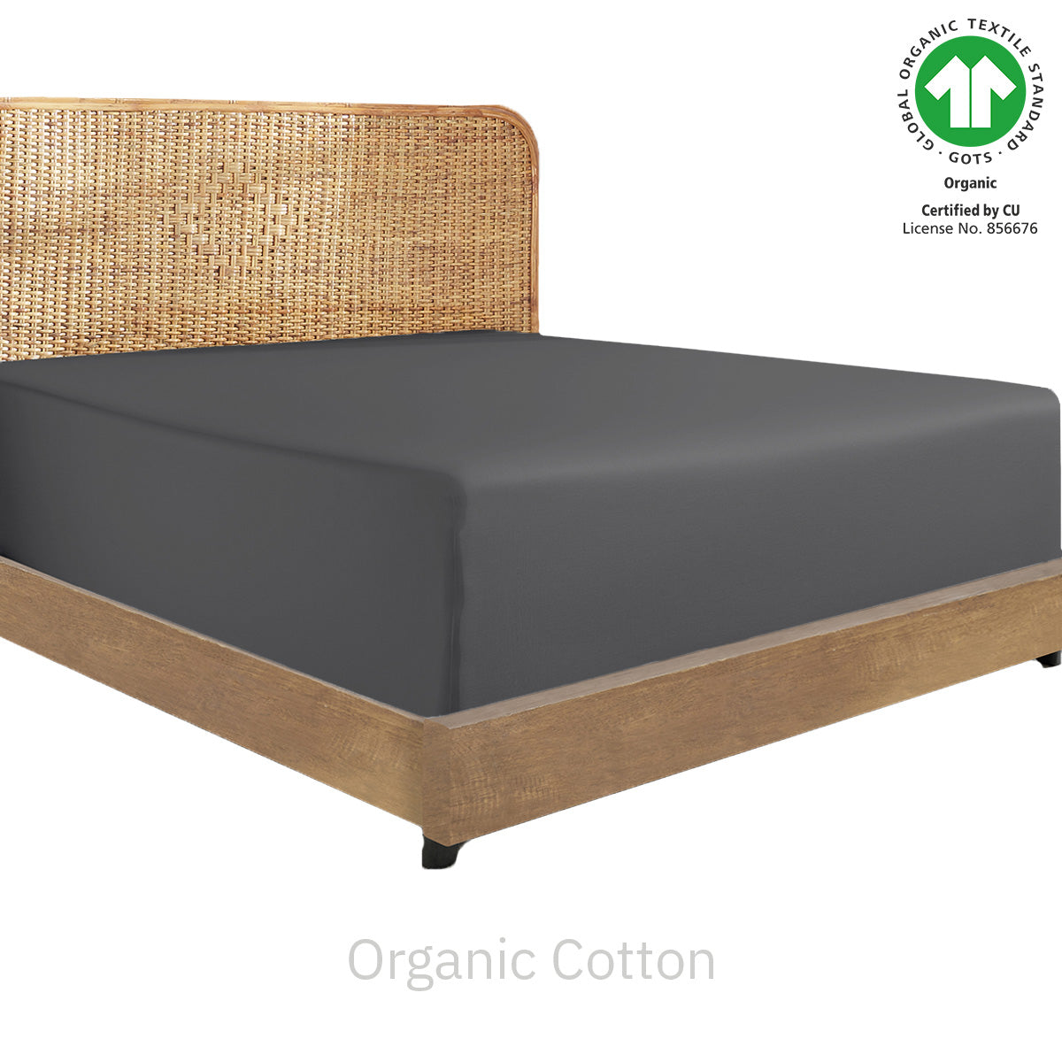 Natural Organic Percale Fitted Sheet Only - California Design Den