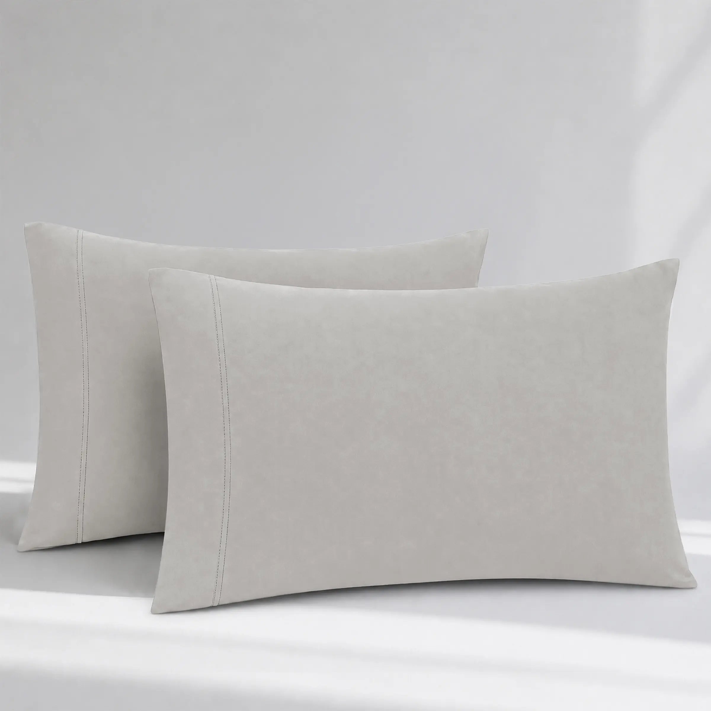 GOTS Certified, 100% Organic Cotton Sateen Pillowcase Pair