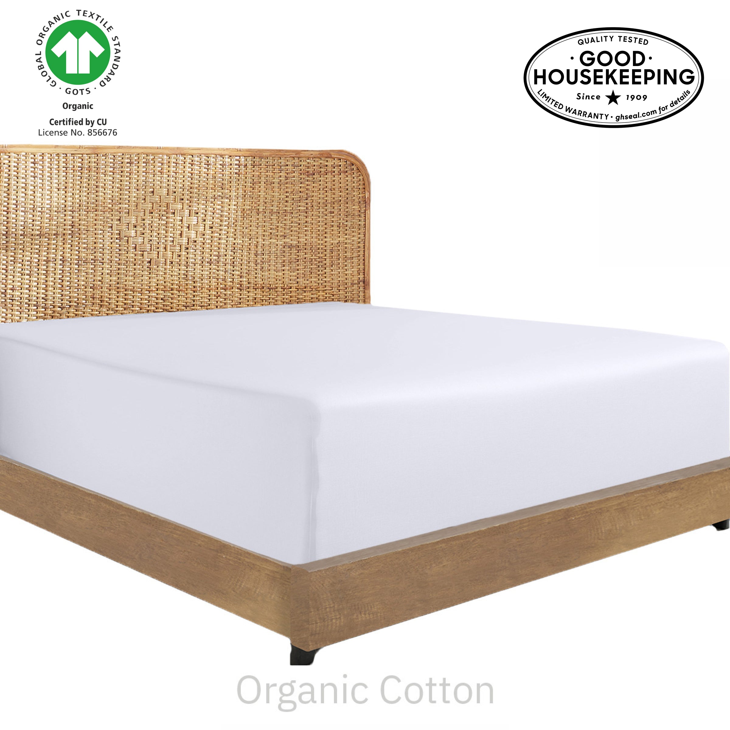 Natural Organic Cotton Percale Fitted Sheet