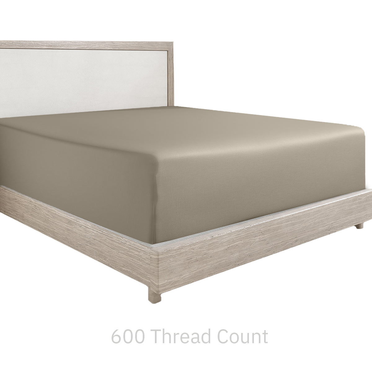 100% Cotton Queen Fitted Sheet Only, Deep Pocket, Sateen, All-Around Elastic Beige (Warm Taupe) - California Design Den 100% Cotton Queen Fitted Sheet Only, Deep Pocket, Sateen, All-Around Elastic Beige (Warm Taupe) - California Design Den