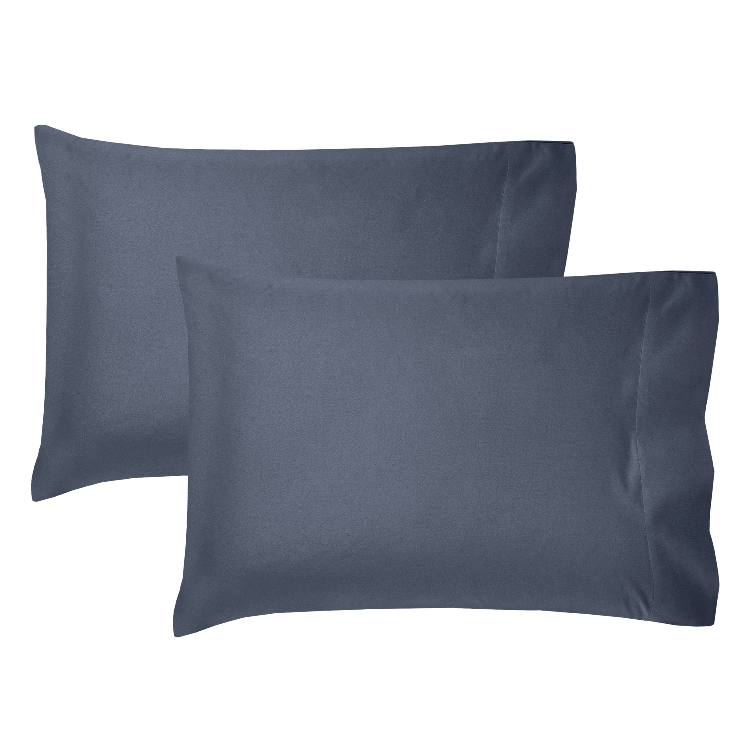 Single mineral blue 100% Egyptian cotton percale sheet pillowcase for luxury comfort and crispness.
