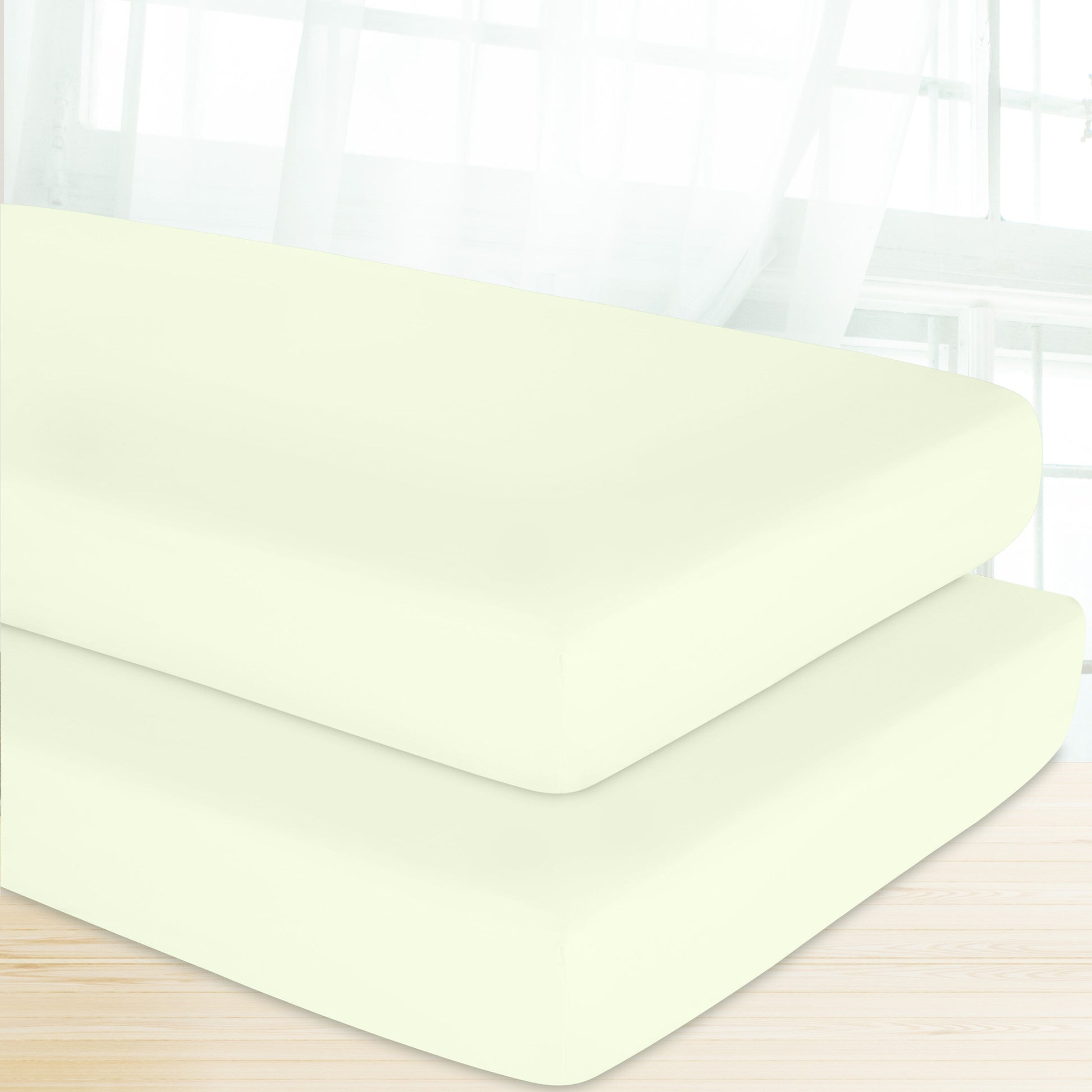 2-Pack Crib Fitted Sheets Sub Title - 100% Organic Cotton - California Design Den