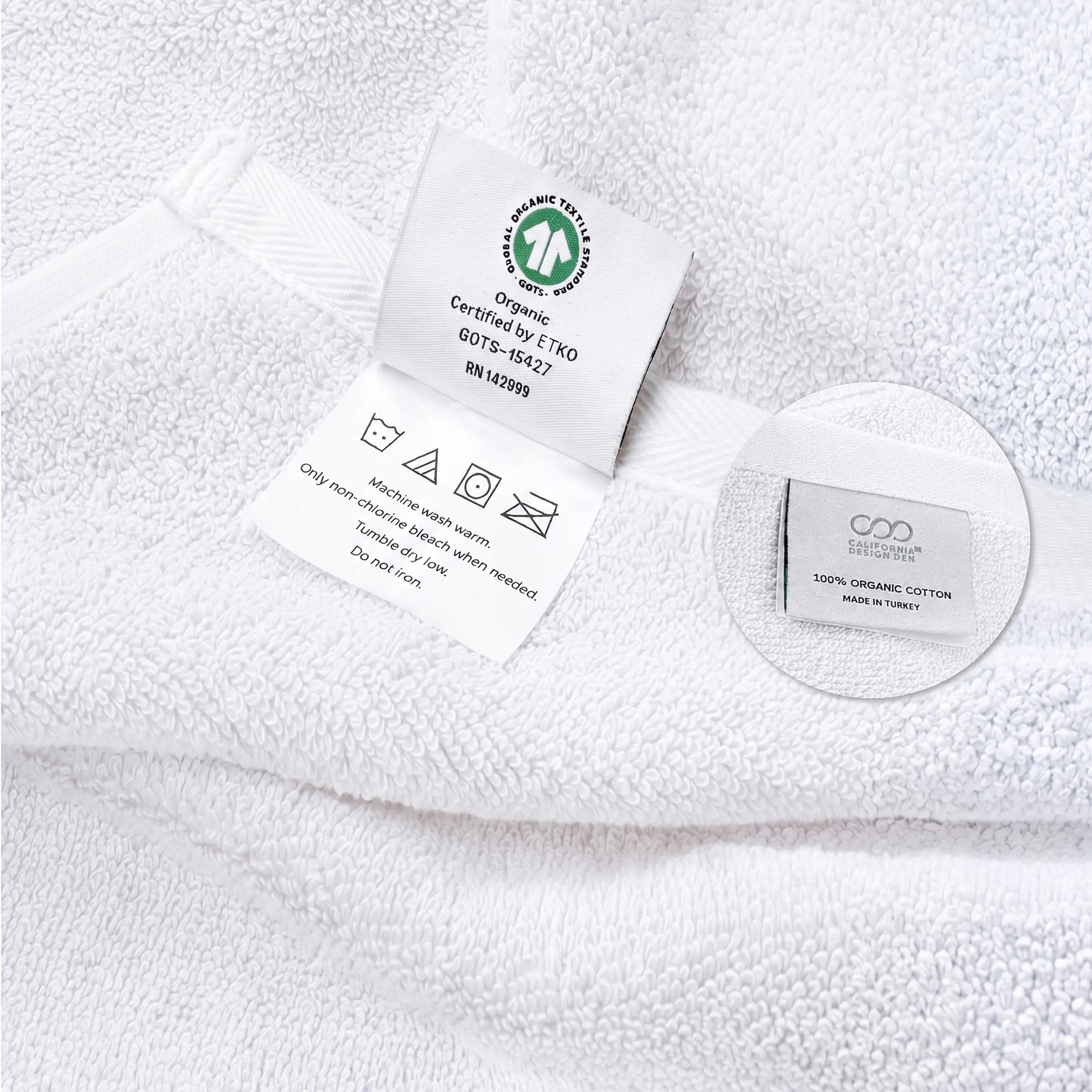 Soft Turkish Organic Cotton Bath Mat - 2 Pieces