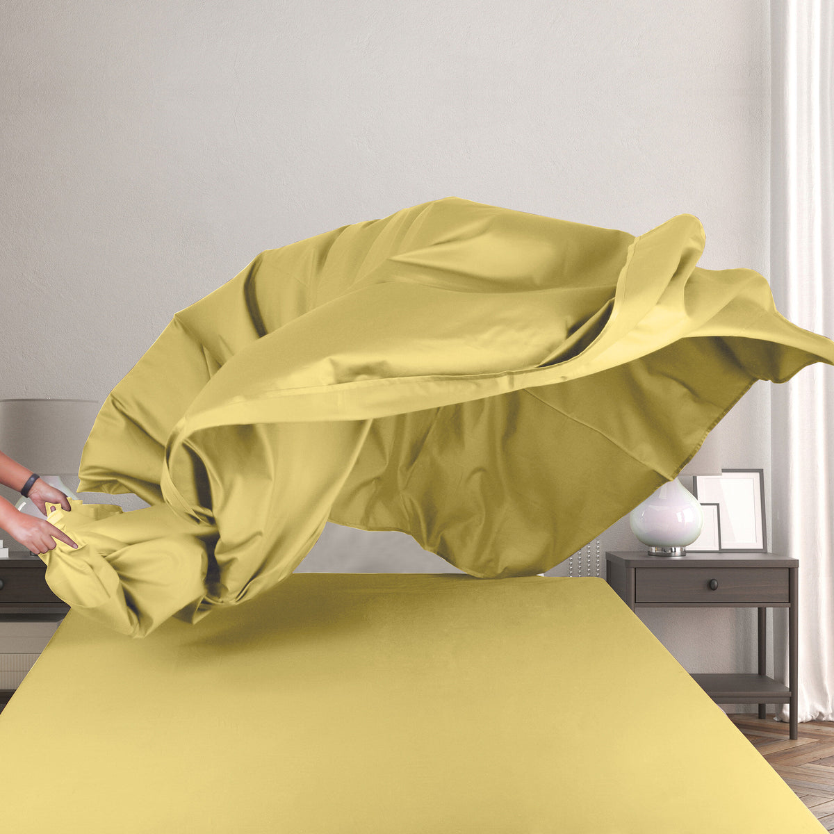 Restful Retreat 600 Sateen Cotton Flat Sheet - California Design Den
