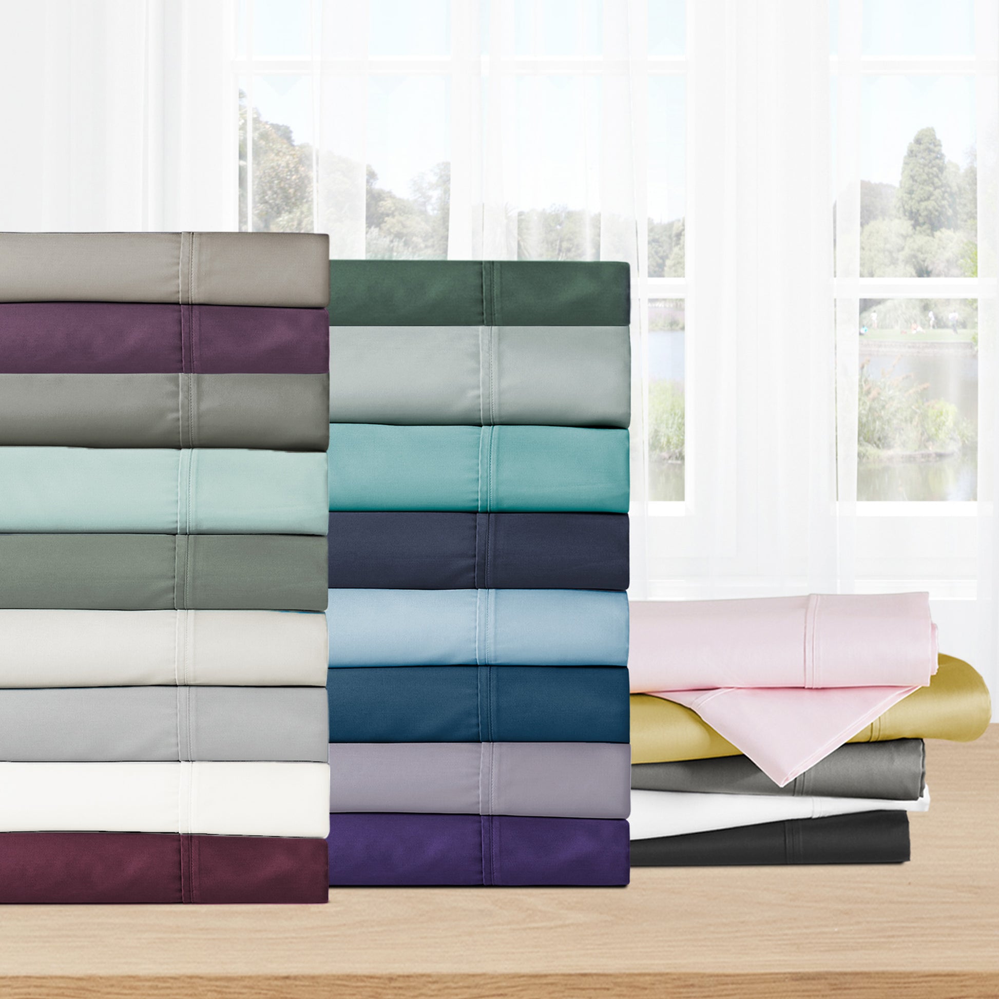 Everyday Ease 400 Sateen Cotton Sheet Set - California Design Den