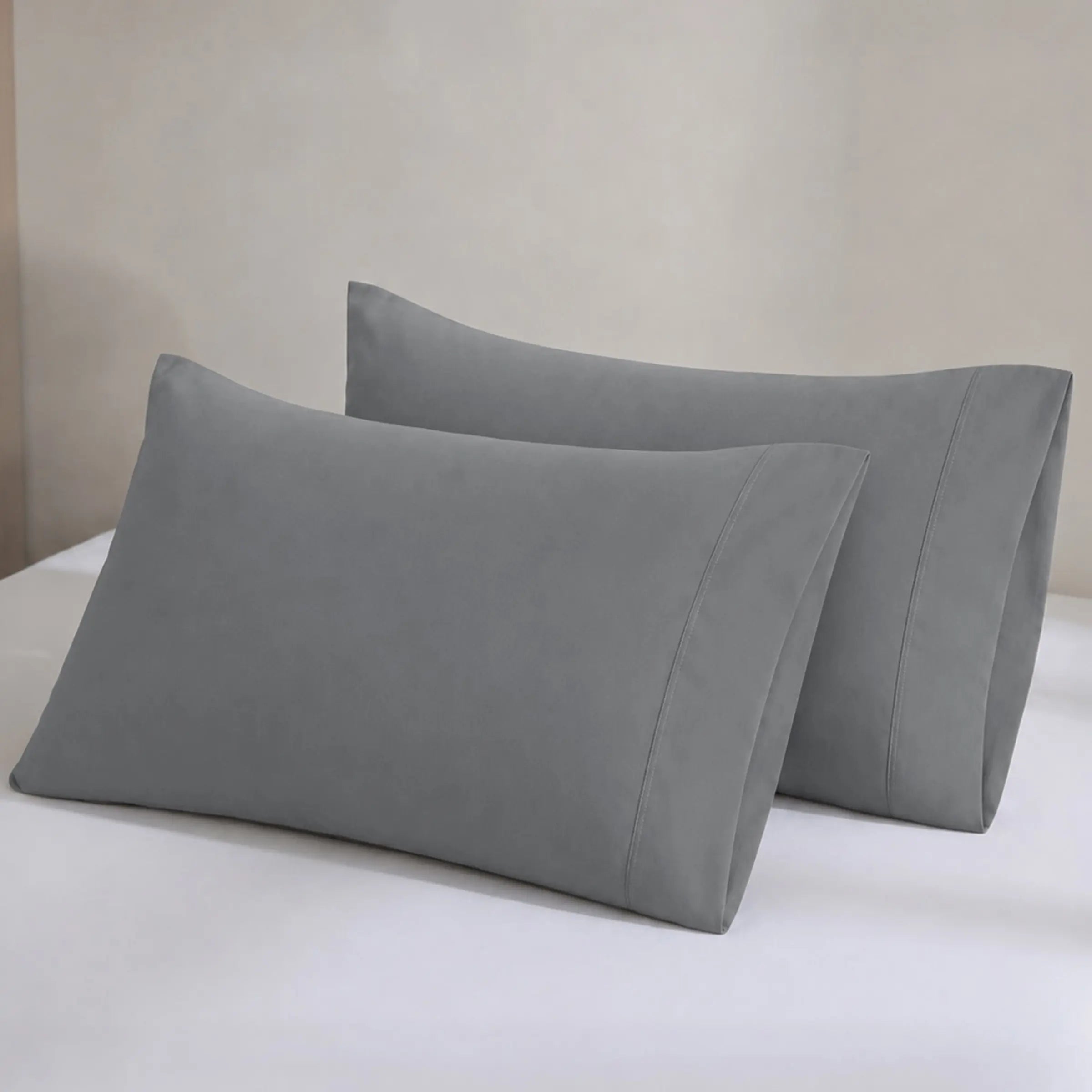 GOTS Certified, 100% Organic Cotton Sateen Pillowcase Pair