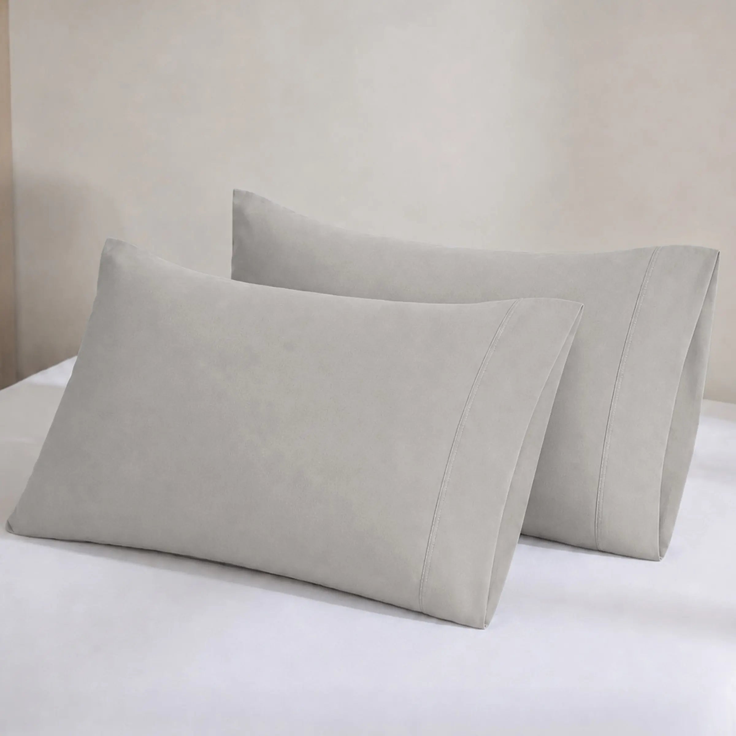 GOTS Certified, 100% Organic Cotton Sateen Pillowcase Pair