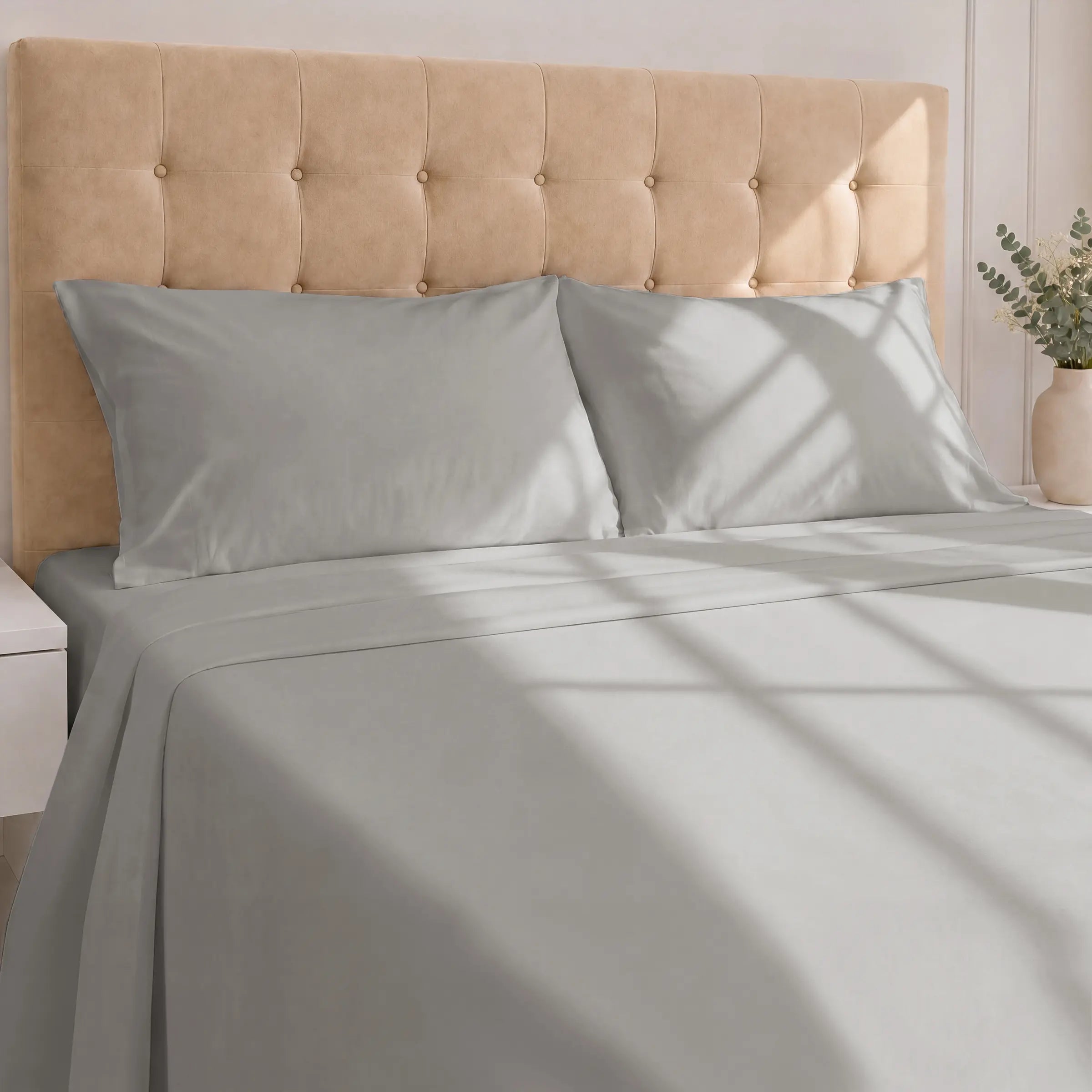 GOTS Certified, 100% Organic Cotton Sateen Sheet Set