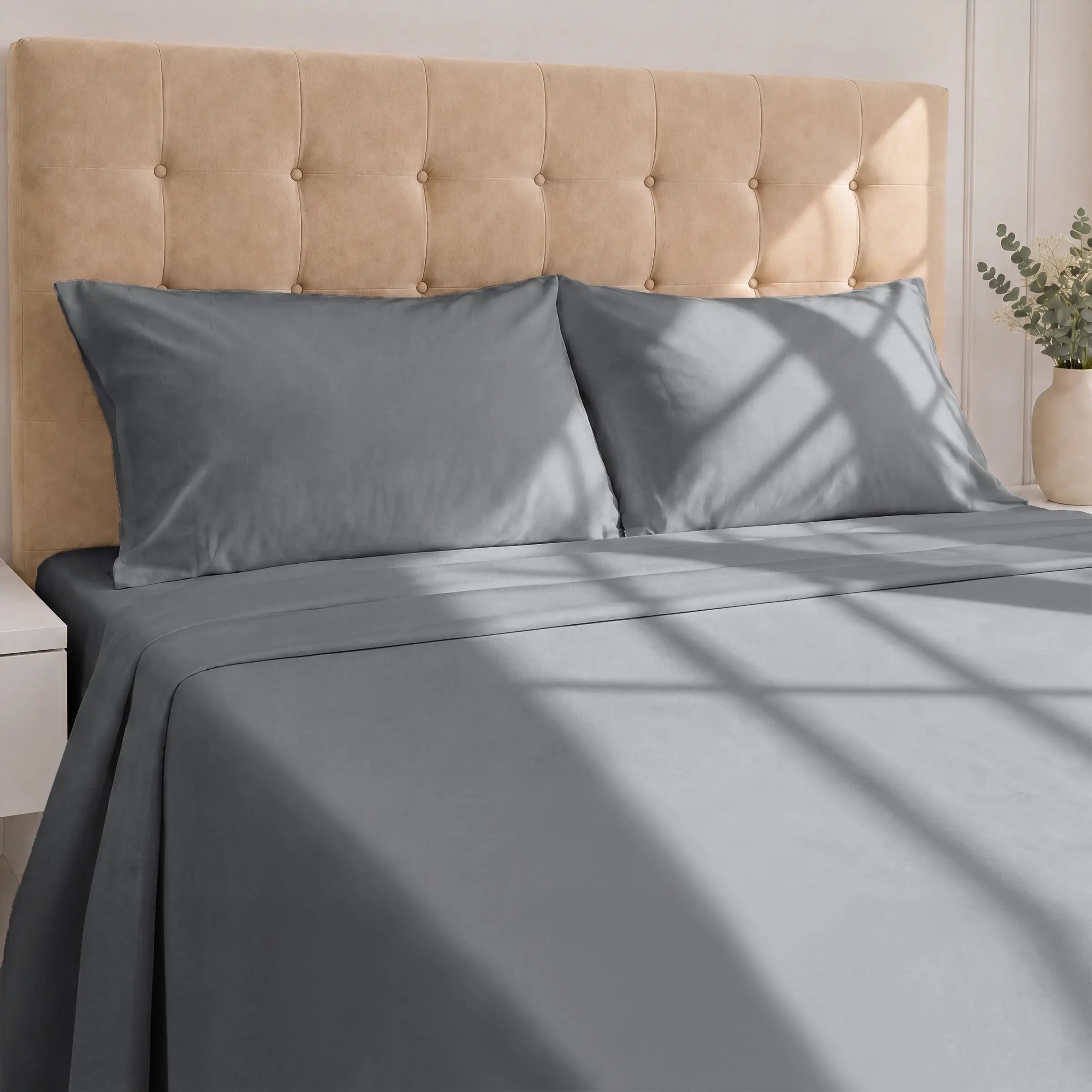 GOTS Certified, 100% Organic Cotton Sateen Sheet Set