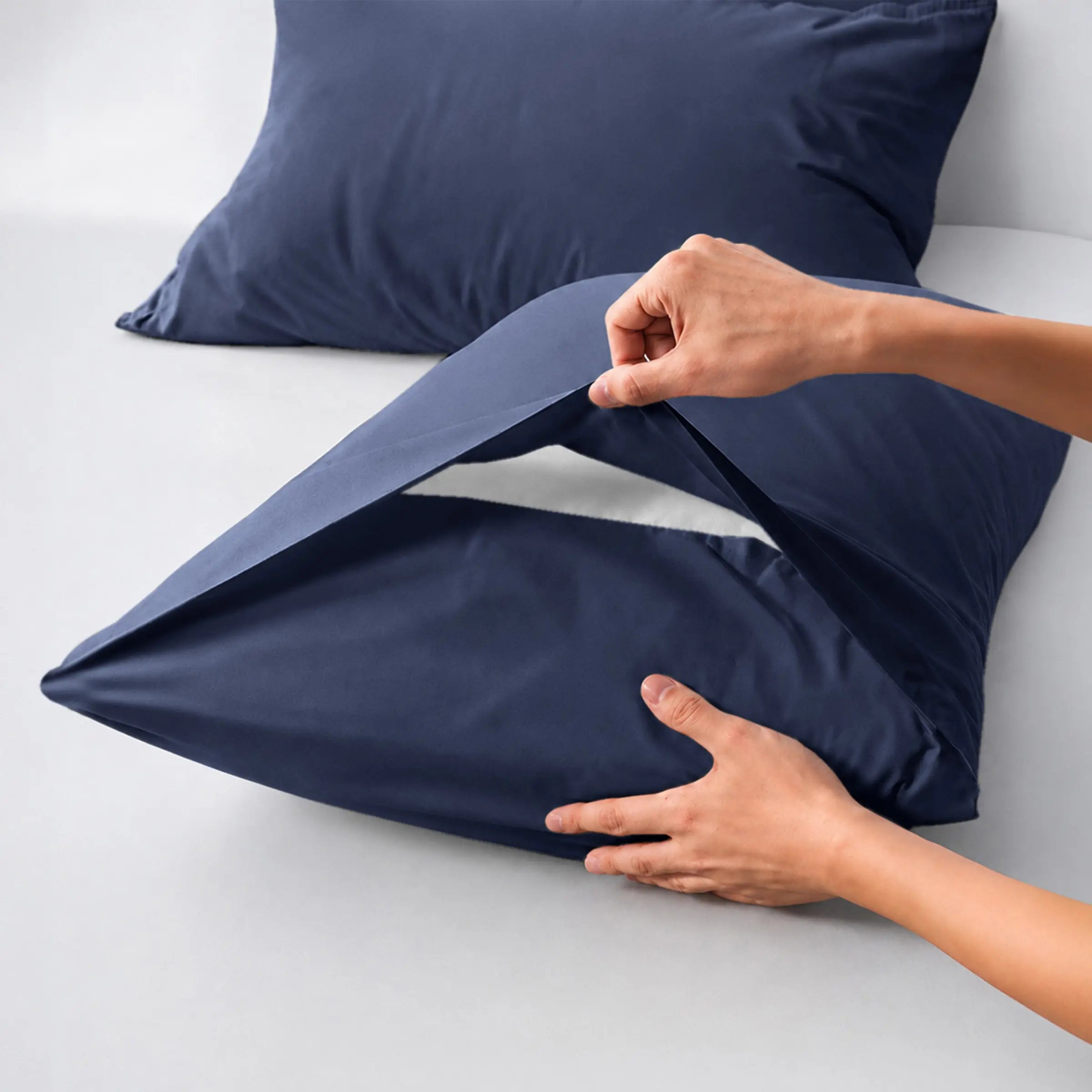 GOTS Certified, 100% Organic Cotton Sateen Pillowcase Pair