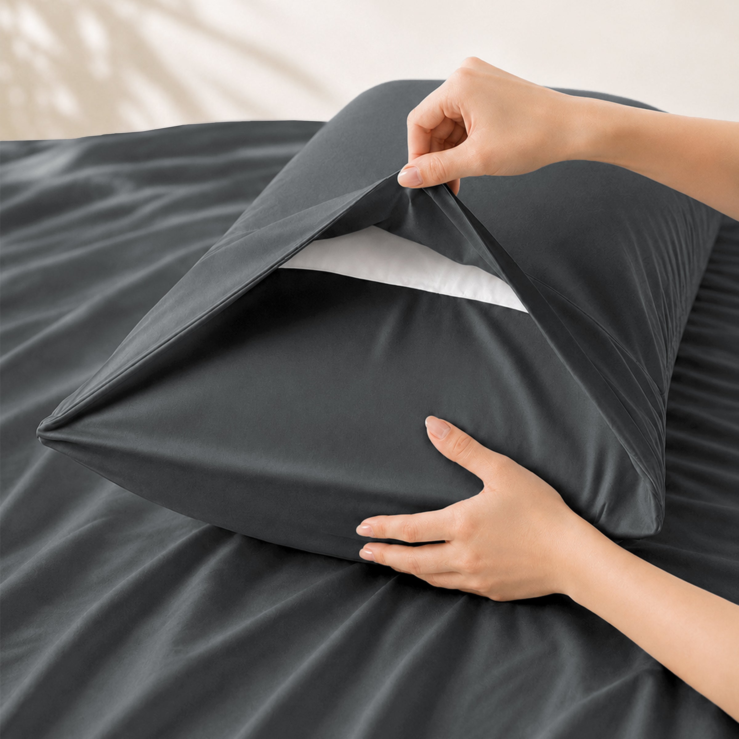 Signature Bamboo Viscose Sateen Pillowcase Pair