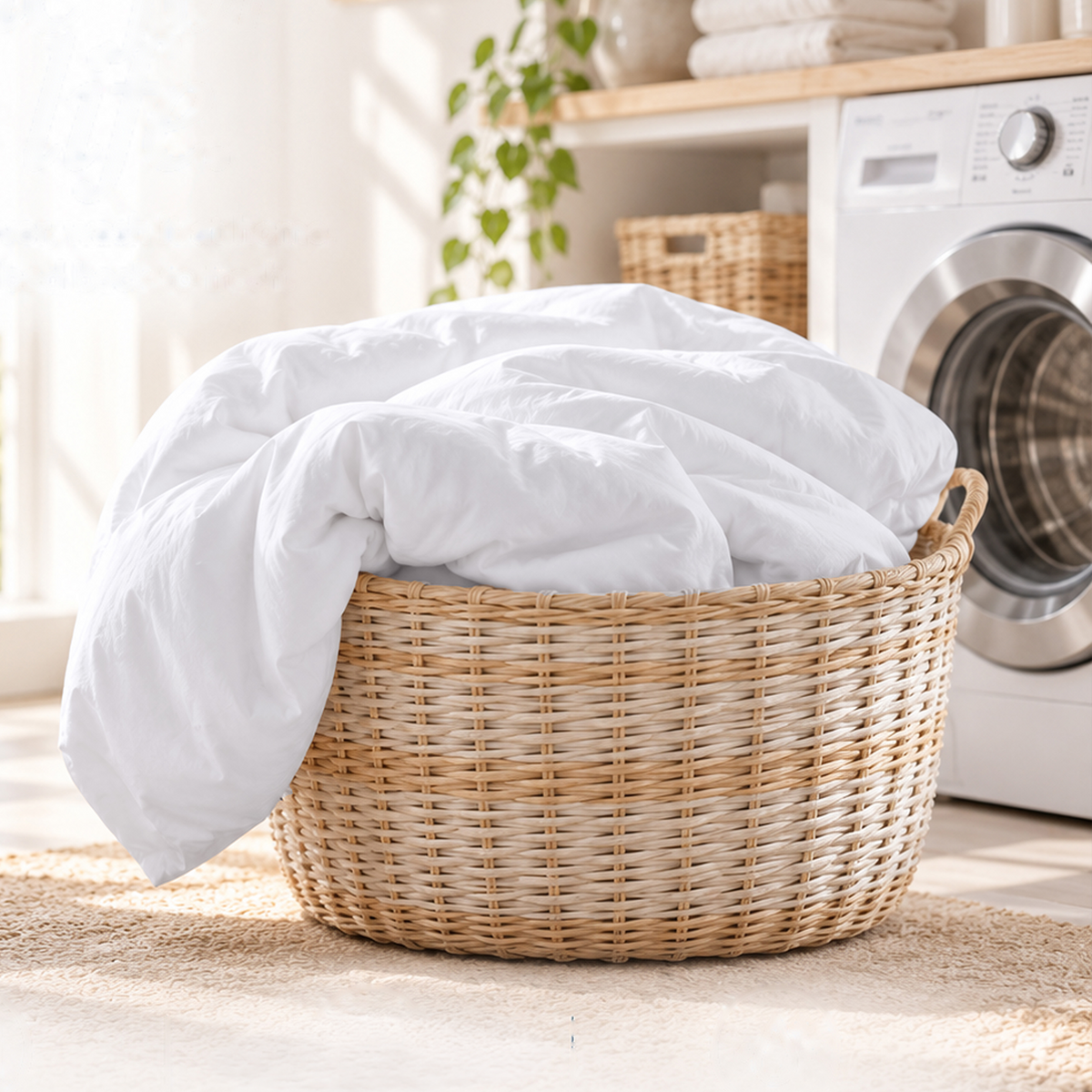 Natural Organic Cotton Percale Duvet Cover Set