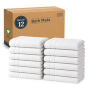 Soft Turkish Organic Cotton Bath Mat - 12 Pieces