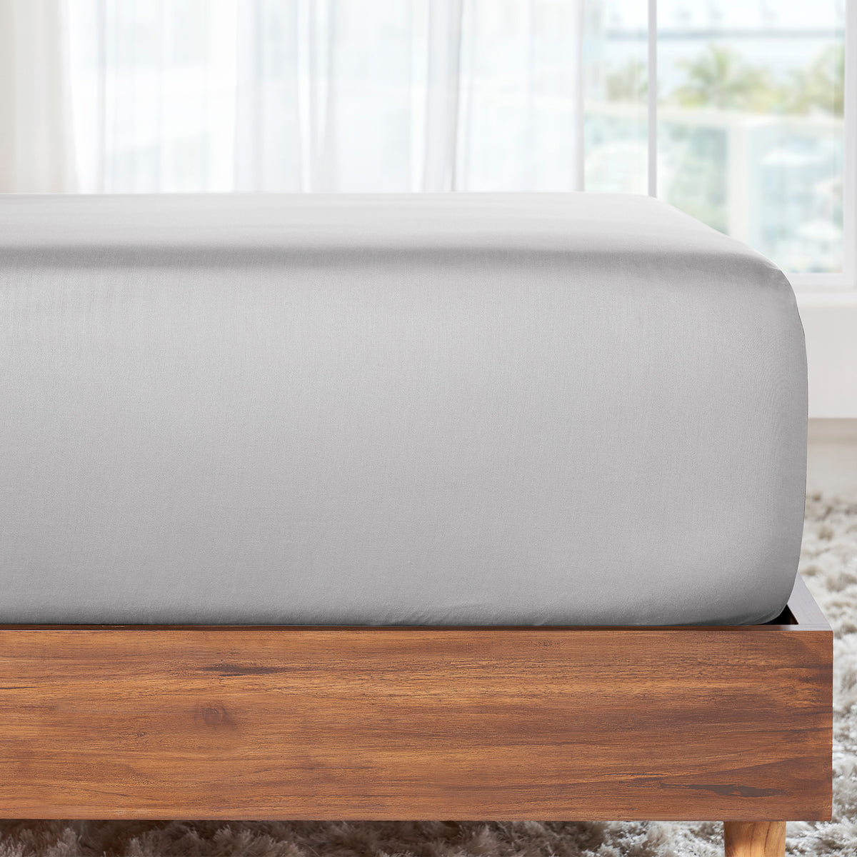 Fitted Sheet Only - 100% Cotton Sateen - Everyday Soft