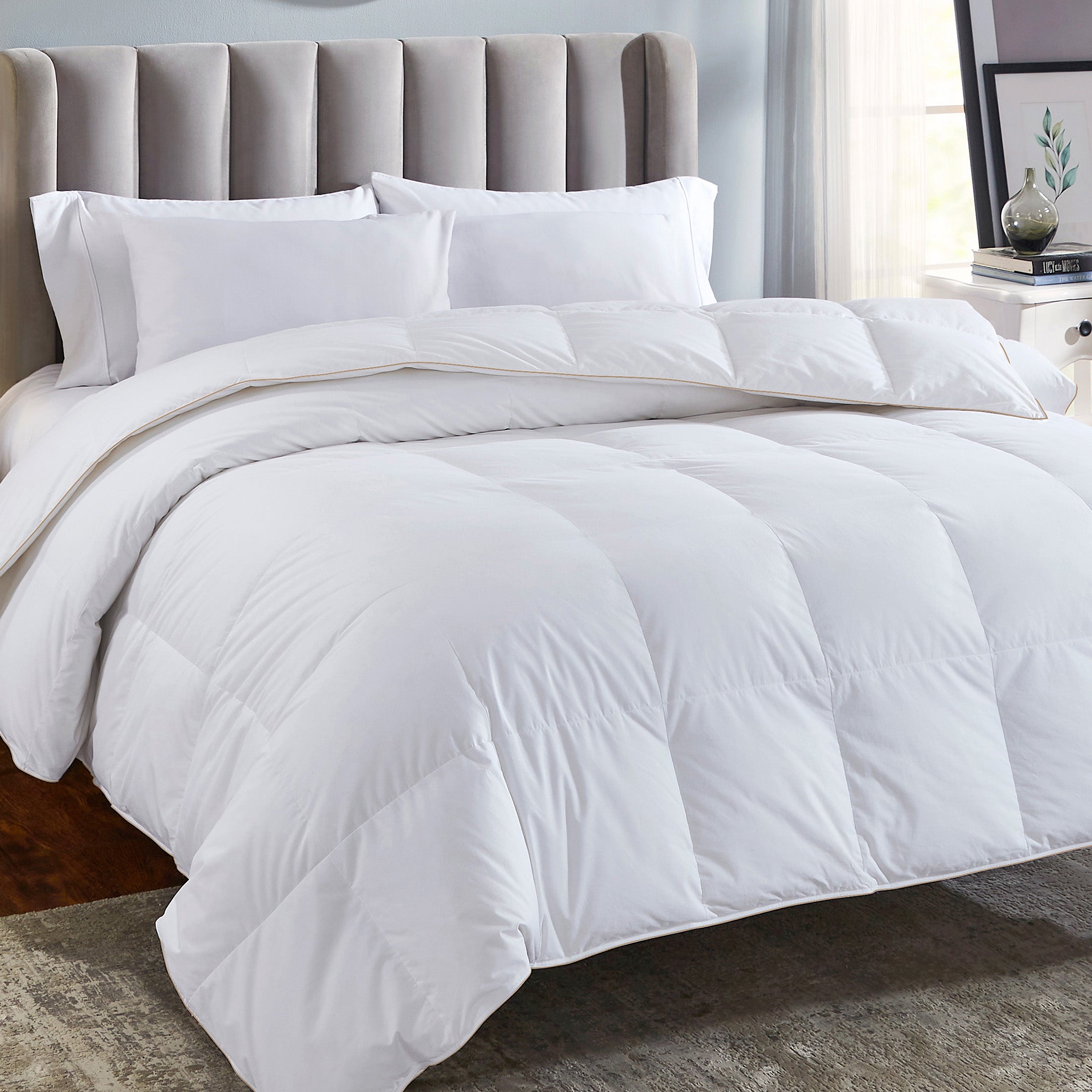 Down Comforter - Authentic Real Natural Down  - All Season Luxury - California Design Den