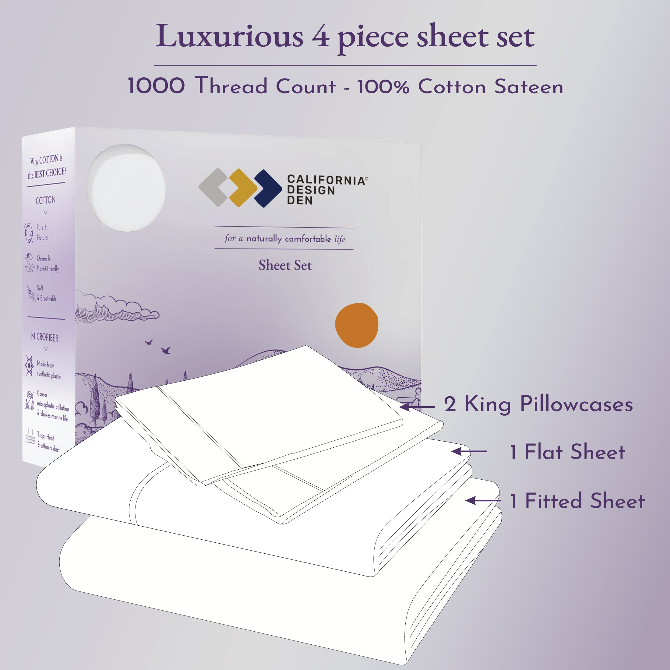 Ultra Luxe Smooth Sateen Sheet Set - California Design Den