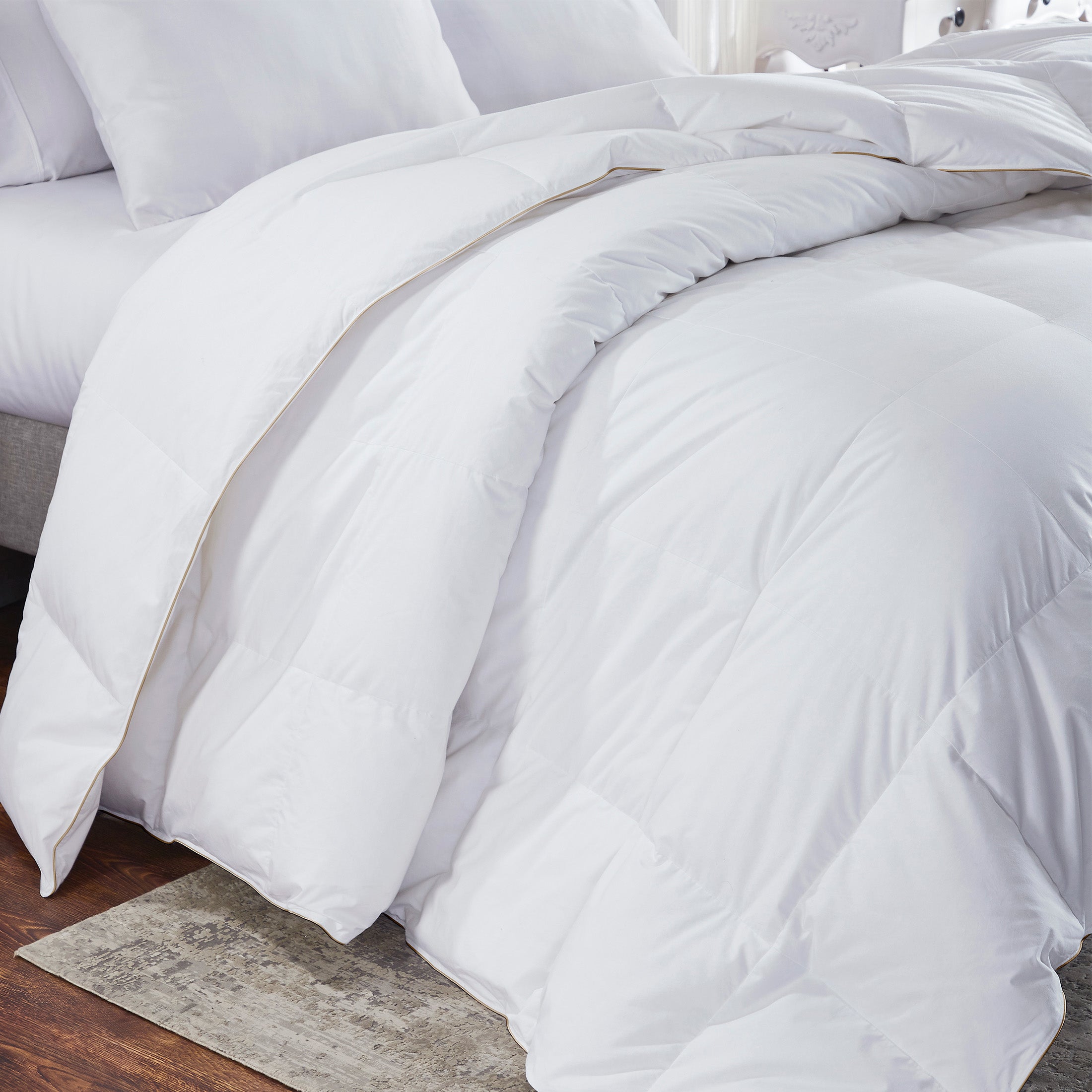 Down Comforter - Authentic Real Natural Down  - All Season Luxury - California Design Den